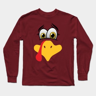 Concerned turkey face for Thanksgiving Long Sleeve T-Shirt